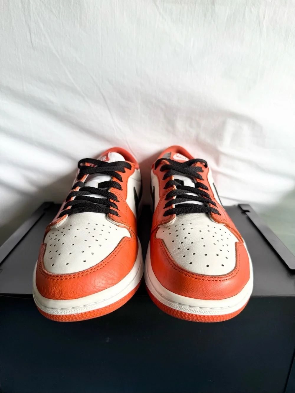 AUTHENTIC Jordan 1 Low “Shattered Backboard” Starfish Orange size 10 CZ0790-801